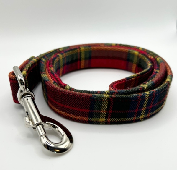 Red, Blue And Yellow Tartan Dog Lead