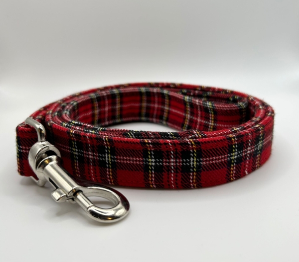 Red Tartan Dog Lead